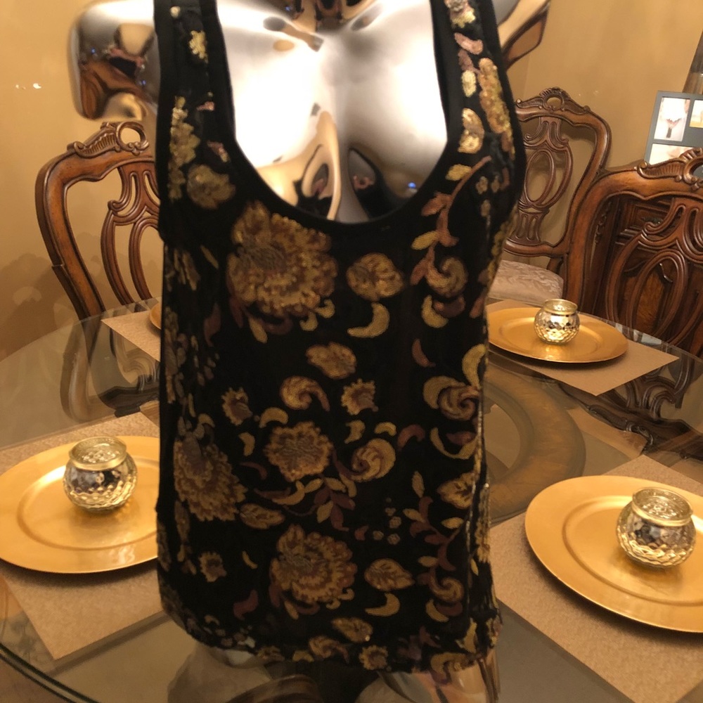 Black sequin blouse